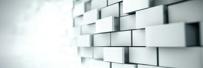 Wall Mural - Abstract white geometric background