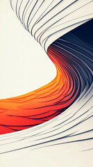 Poster - Abstract 3D rendering with flowing lines.