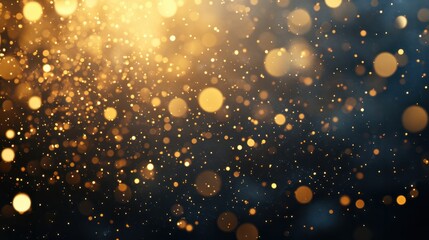 Wall Mural - golden christmas particles and sprinkles for a holiday celebration like christmas or new year. shiny