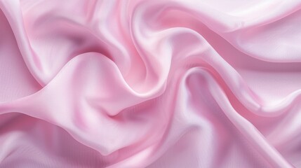 Poster - Pink Silk Fabric Draped