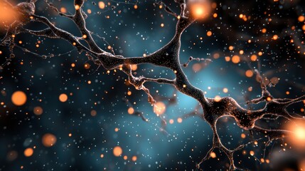 Wall Mural - A complex network of interconnected nodes and lines, symbolizing the vastness and interconnectedness of big data.