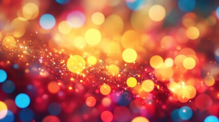 The background was a defocused, colourful blend of glowing light and blurred bokeh, creating an abstract display of bright, Christmas colours.light,bokeh, blurred,abstract, bright,background,