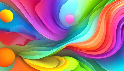 Wall Mural - Vibrant and Dynamic Abstract Color Fusion