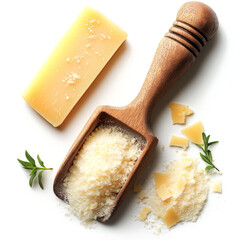 Poster - Grated Parmesan Cheese Isolated