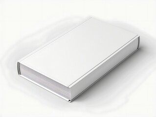 Wall Mural - blank white book isolated on white background. 3d illustration.