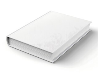 Wall Mural - blank white book isolated on white background. 3d illustration.