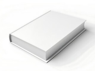 Wall Mural - blank white book isolated on white background. 3d illustration.