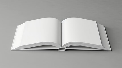 Wall Mural - blank white book isolated on white background. 3d illustration.