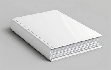 Wall Mural - blank white book isolated on white background. 3d illustration.