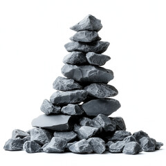 Wall Mural - Pile Of Gravel Isolated