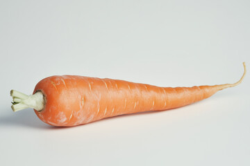 A carrot on a white background