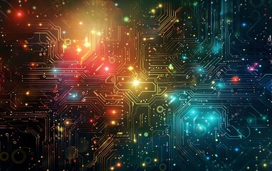 Circuit board futuristic background. 3d rendering, 3d illustration.