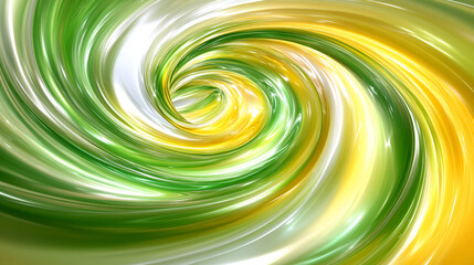 Wall Mural - a colorful swirl of green and yellow hues creating an abstract pattern that evokes motion and fluidi