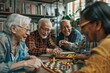 © Mutimul - A group of older people are playing a game of chess, generative ai image