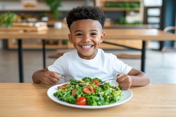 A family eating a healthy meal together, showcasing the importance of nutrition and family bonding for overall health