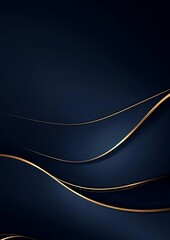 Poster - Abstract blue and gold background with wavy lines and gradient effect.