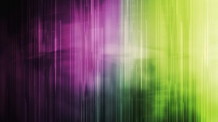 Poster - Abstract Lines of Purple and Green