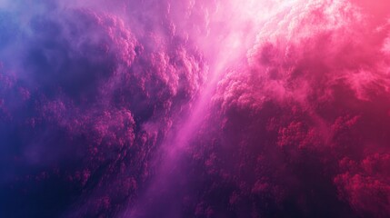 Wall Mural - Pink and Blue Dramatic Clouds