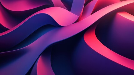 Wall Mural - Abstract 3D Waves