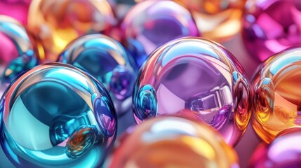 Poster - Abstract Colorful Spheres