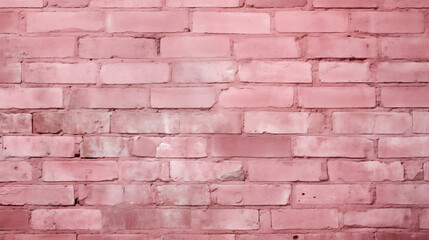 Pink brick wall texture with weathered appearance, vintage background, rustic backdrop, retro wallpaper