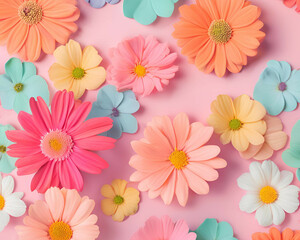 Cute pastel flowers.