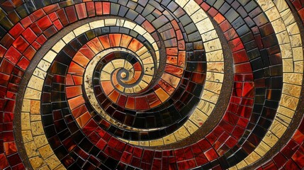 Poster - Abstract Mosaic Spiral