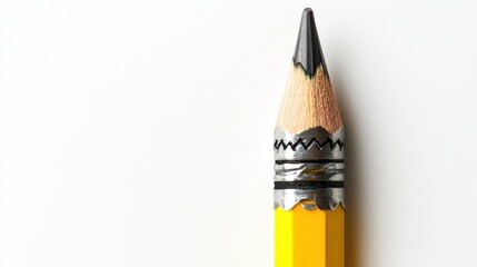 Close Up of a Sharpened Yellow Pencil with a Black Lead Tip