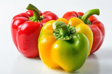 Wall Mural - A fresh Bell pepper isolated on white