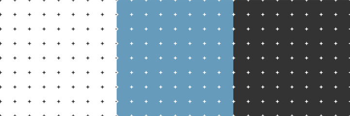 Star wallpaper vintage seamless pattern in 3 possible colors and variations. Vector texture in flat style