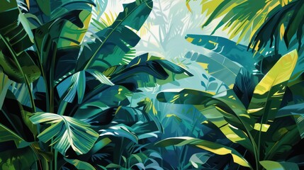 Canvas Print - Tropical Jungle Landscape