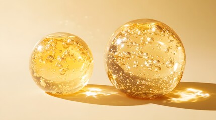 Wall Mural - Balls, Bubbles in Water, Abstract Image, Texture, Pattern Background, Wallpaper, Cover and Screen for Smartphone, PC, Laptop, 9:16 and 16:9 Format