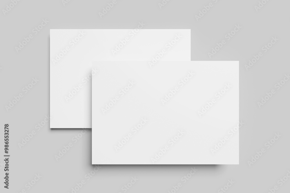Blank a5 landscape flyer for mockup stock illustration adobe stock