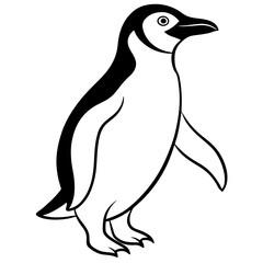 Wall Mural - Smooth Lines of a Waddling Penguin Vector Art