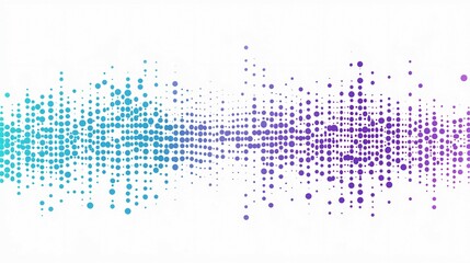 Wall Mural - Abstract Halftone Pattern with Blue and Purple Dots