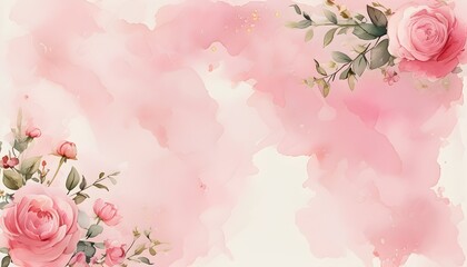 Wall Mural - gentle light pink watercolor backdrop for soft and sweet designs