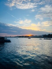 Wall Mural - Beautiful twilights at the city river