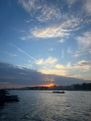 Beautiful twilights at the city river