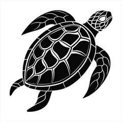 Turtle silhouette vector