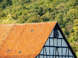 Wall Mural - Wandschäden an einem historischen Fachwerkhaus