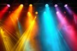 © SaroStock - Dynamic stage lighting in vibrant hues illuminating an entertainment venue during a live performance at night