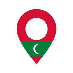 Sticker - Maldives flag location icon