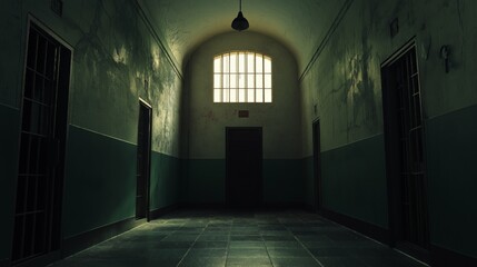 Wall Mural - dangerous prisoners, asylum, cinematic, dramatic lighting