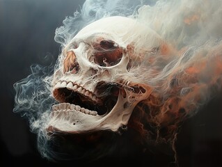 Poster - Smoke and Skull: A Surreal Exploration of Mortality