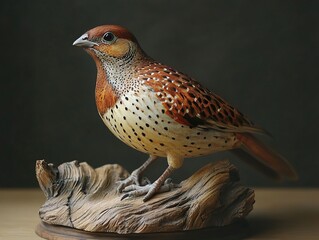 Wall Mural - Close-up of a Beautiful Spotted Bird Perched on a Branch