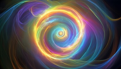 Wall Mural - Dynamic Swirl of Radiant Light and Energetic Motion