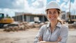 © alan - Smiling female architect on a construction site