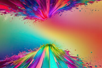 Wall Mural - 4k vibrant gradient background with colorful soft splash effects and abstract retro textures