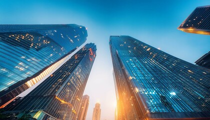 Wall Mural - skyscrapers at night