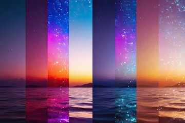 Vibrant Dusk Overlays with Shimmering Light Effects for Stunning Visuals